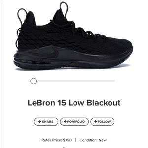 lebron 15 low blackout